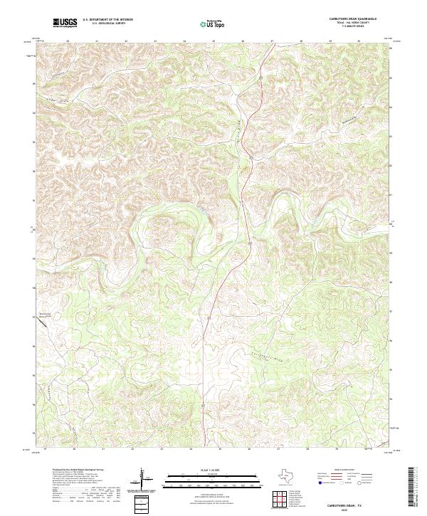 Carruthers Draw, TX — USGS 7.5-minute topo (2022)