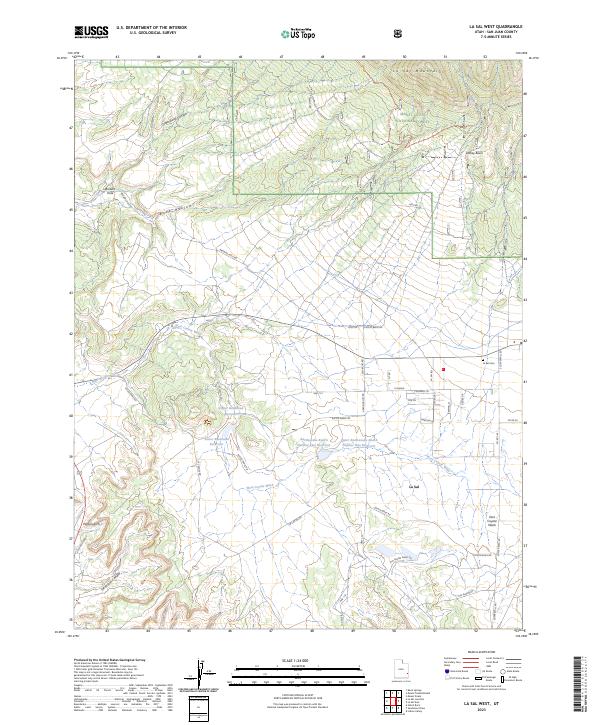 La Sal West, UT — USGS 7.5-minute topo (2023)