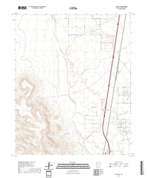Yucca NW, AZ — USGS 7.5-minute topo (2023)
