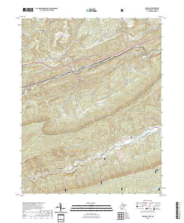 Oakvale, WV-VA — USGS 7.5-minute topo (2023)