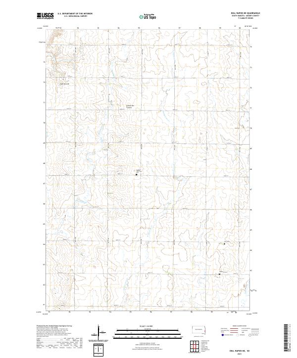 Dell Rapids NE, SD — USGS 7.5-minute topo (2021)