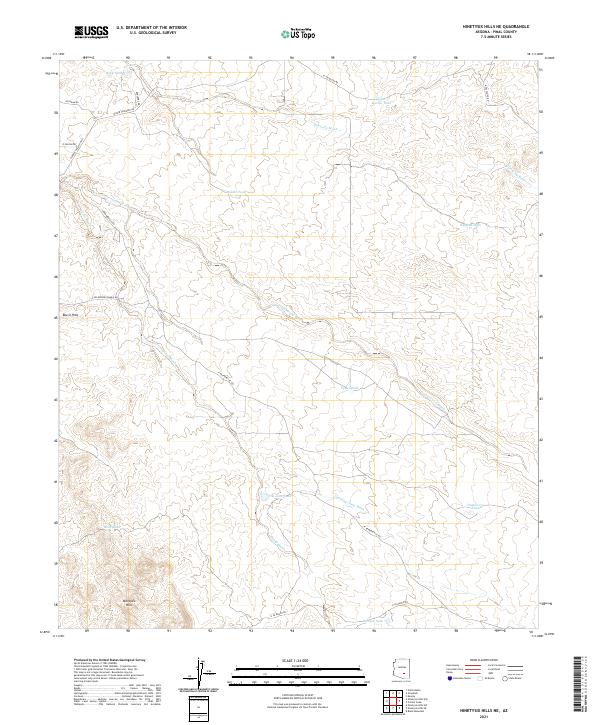 Ninetysix Hills NE, AZ — USGS 7.5-minute topo (2021)