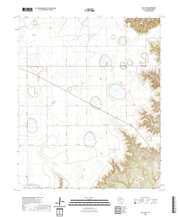 Hay Lake, TX — USGS 7.5-minute topo (2022)