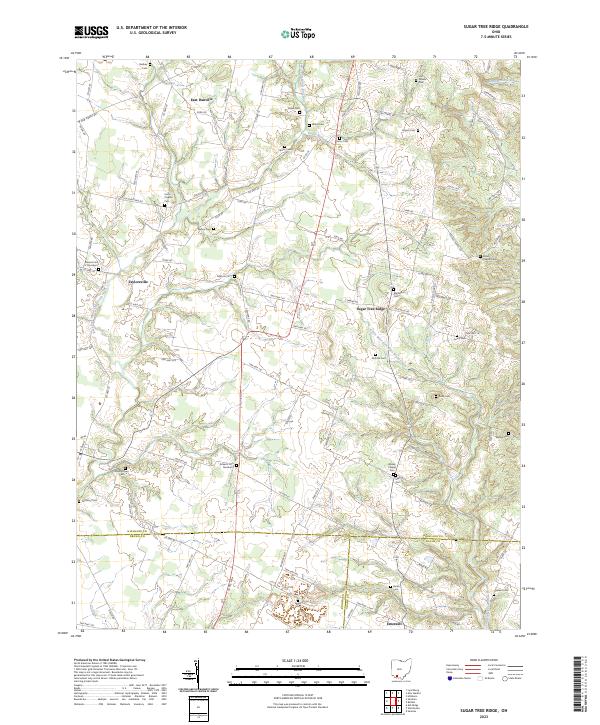 Sugar Tree Ridge, OH — USGS 7.5-minute topo (2023)