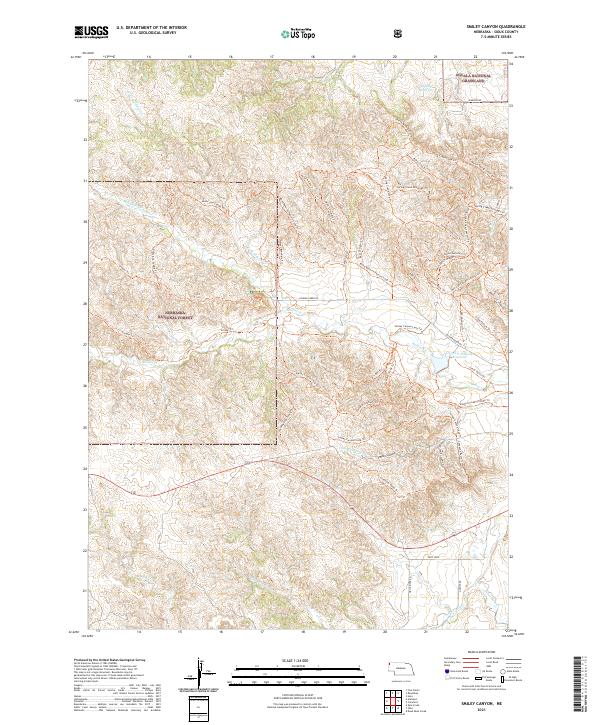 Smiley Canyon, NE — USGS 7.5-minute topo (2021)