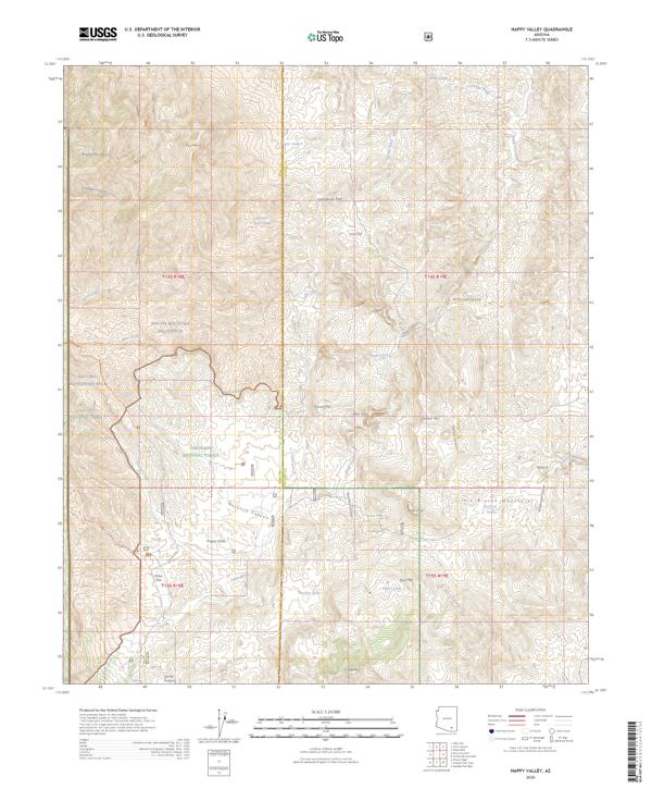 Happy Valley, AZ — USGS 7.5-minute topo (2026)