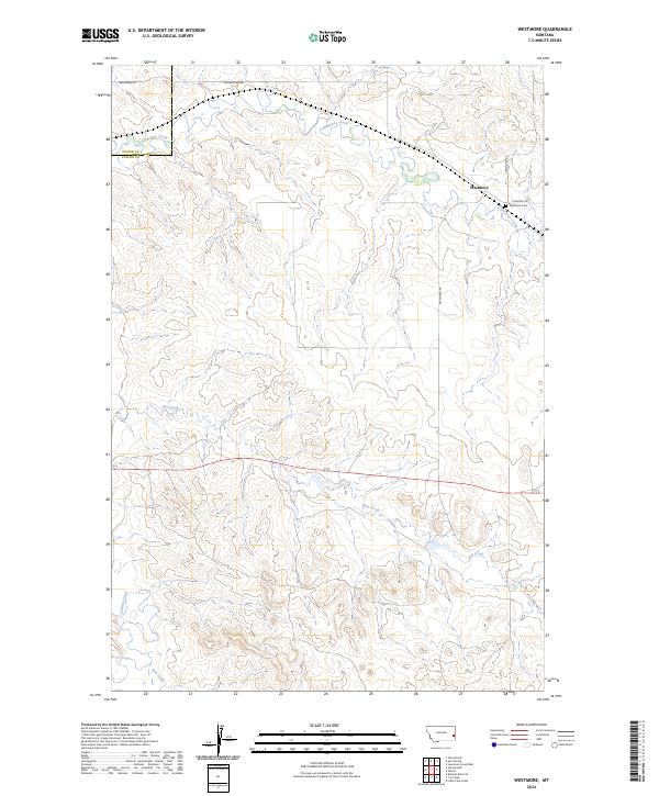 Westmore, MT — USGS 7.5-minute topo (2024)