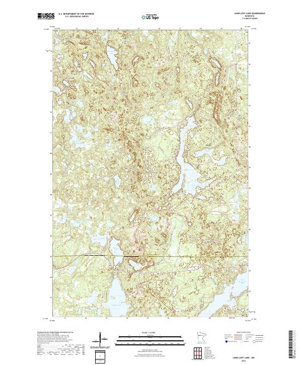 Long Lost Lake, MN — USGS 7.5-minute topo (2022)