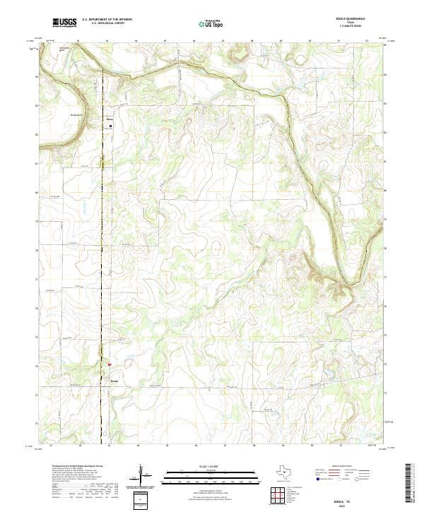 Doole, TX — USGS 7.5-minute topo (2022)