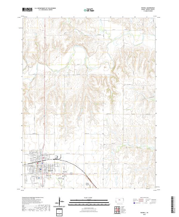 Russell, KS — USGS 7.5-minute topo (2022)