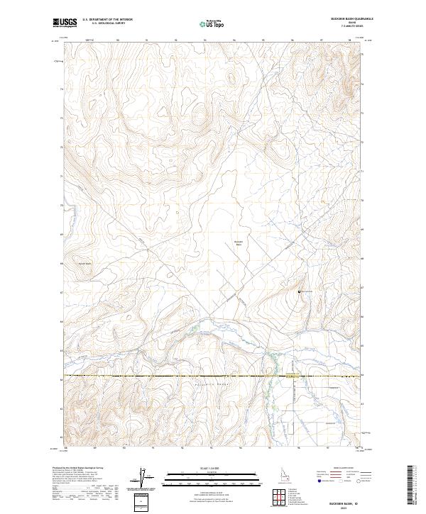 Buckskin Basin, ID — USGS 7.5-minute topo (2023)