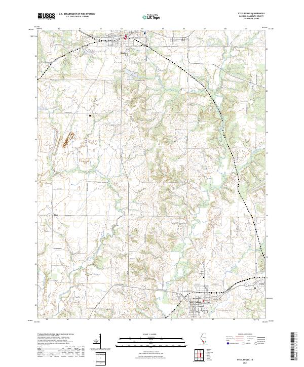 Steeleville, IL — USGS 7.5-minute topo (2024)