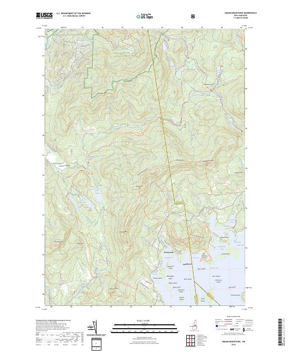 Squam Mountains, NH — USGS 7.5-minute topo (2024)