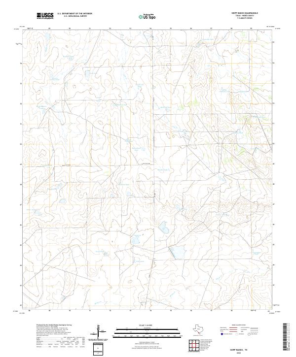 Shipp Ranch, TX — USGS 7.5-minute topo (2022)
