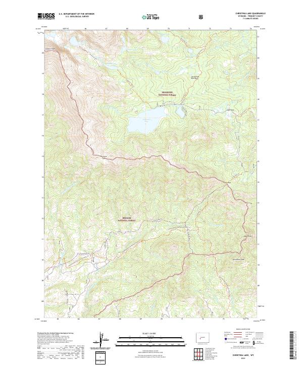 Christina Lake, WY — USGS 7.5-minute topo (2021)