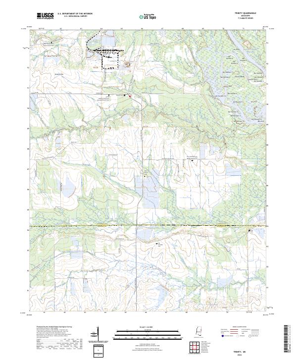 Trinity, MS — USGS 7.5-minute topo (2024)