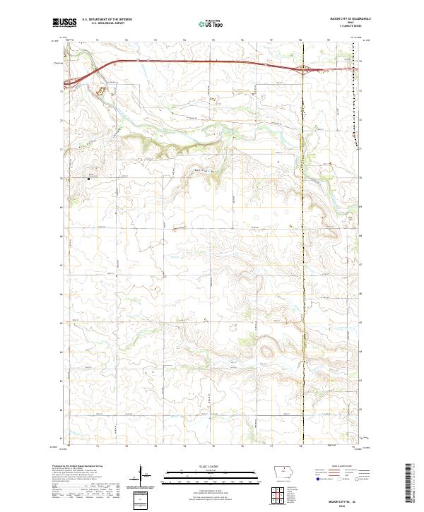 Mason City SE, IA — USGS 7.5-minute topo (2022)