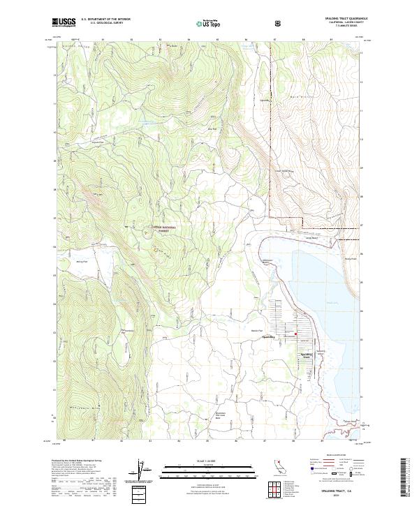 Spalding Tract, CA — USGS 7.5-minute topo (2021)