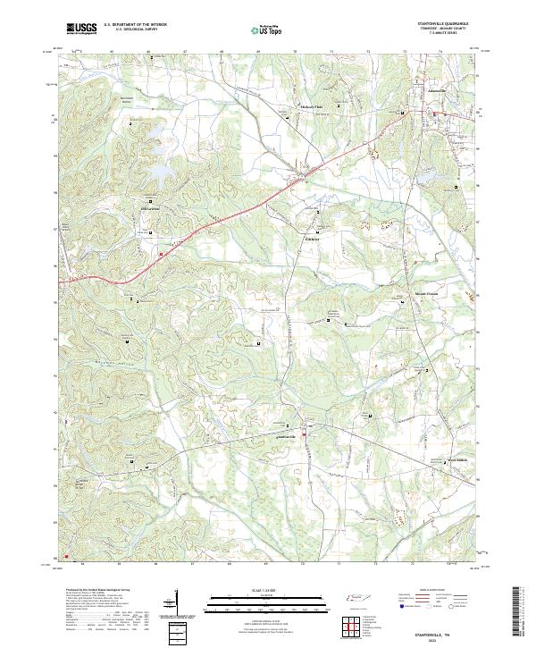 Stantonville, TN — USGS 7.5-minute topo (2022)