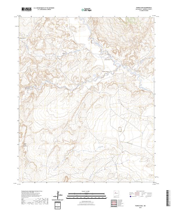 Puerco Dam, NM — USGS 7.5-minute topo (2023)