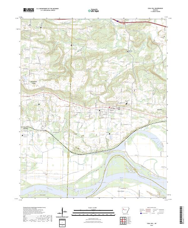 Coal Hill, AR — USGS 7.5-minute topo (2024)