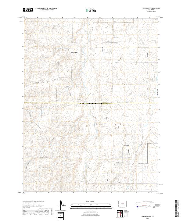 Strasburg SW, CO — USGS 7.5-minute topo (2022)