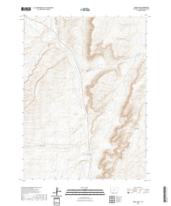 Camel Rock, WY — USGS 7.5-minute topo (2021)