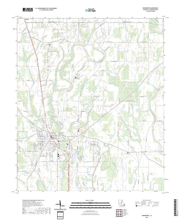 Winnsboro, LA — USGS 7.5-minute topo (2024)