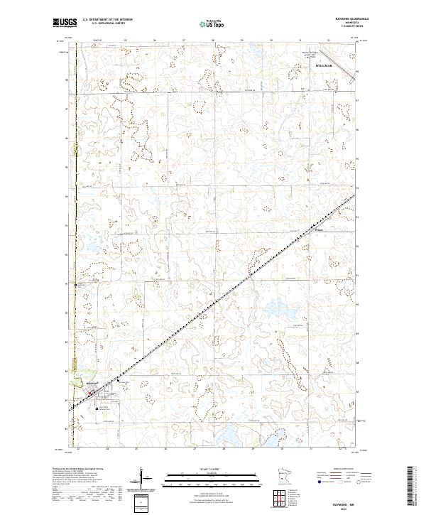 Raymond, MN — USGS 7.5-minute topo (2022)