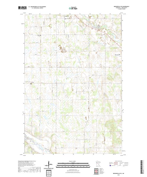Browerville SW, MN — USGS 7.5-minute topo (2022)