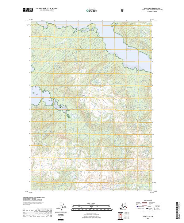 Sitka B-2 SE, AK — USGS 7.5-minute topo (2024)