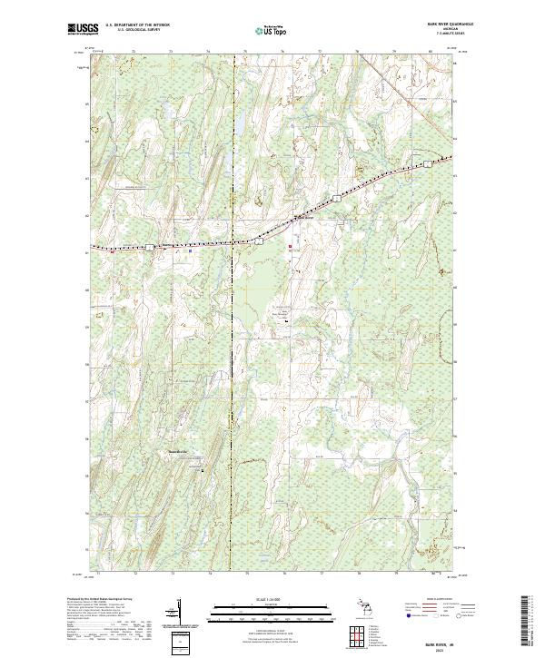 Bark River, MI — USGS 7.5-minute topo (2023)