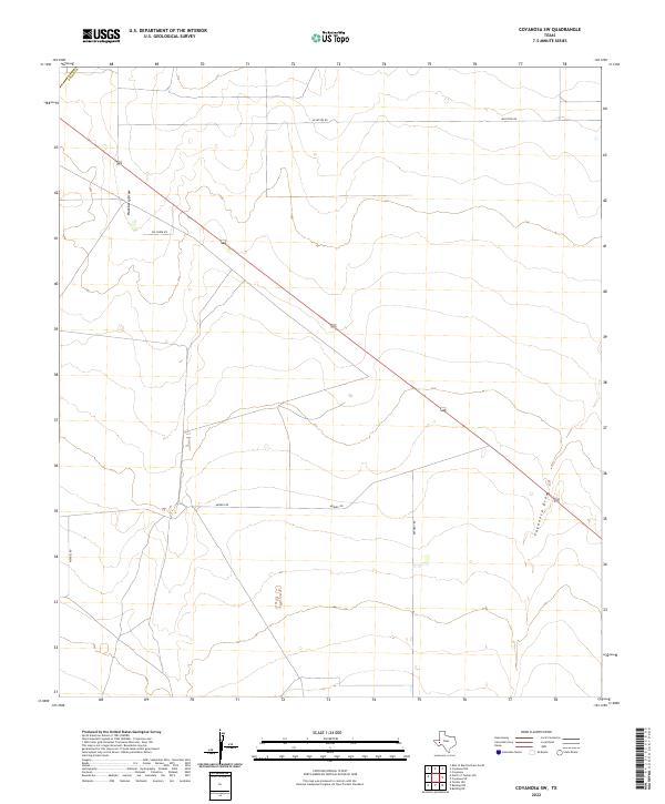 Coyanosa SW, TX — USGS 7.5-minute topo (2022)