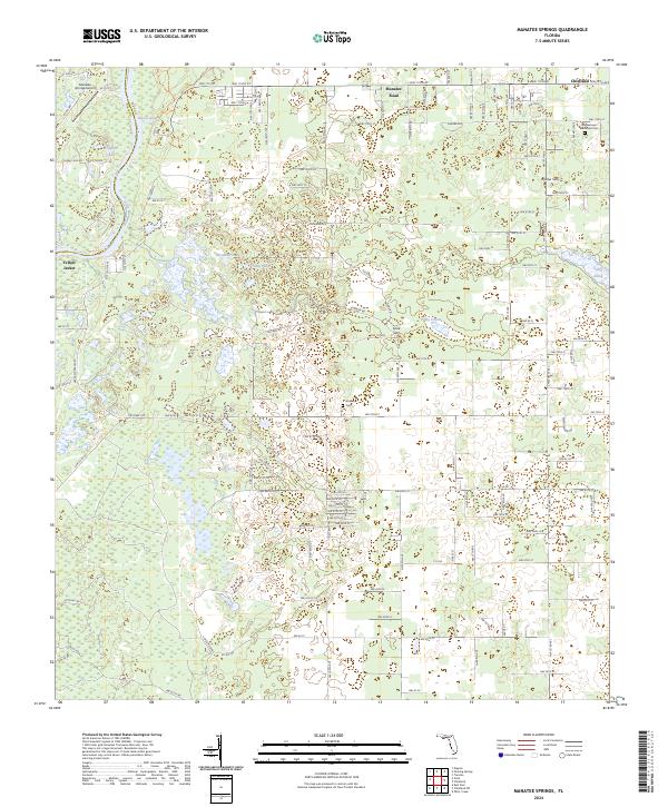 Manatee Springs, FL — USGS 7.5-minute topo (2024)