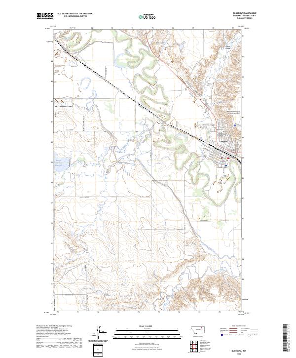 Glasgow, MT — USGS 7.5-minute topo (2024)
