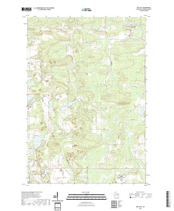 Big Falls, WI — USGS 7.5-minute topo (2022)