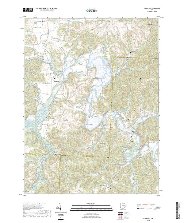 Plainfield, OH — USGS 7.5-minute topo (2023)