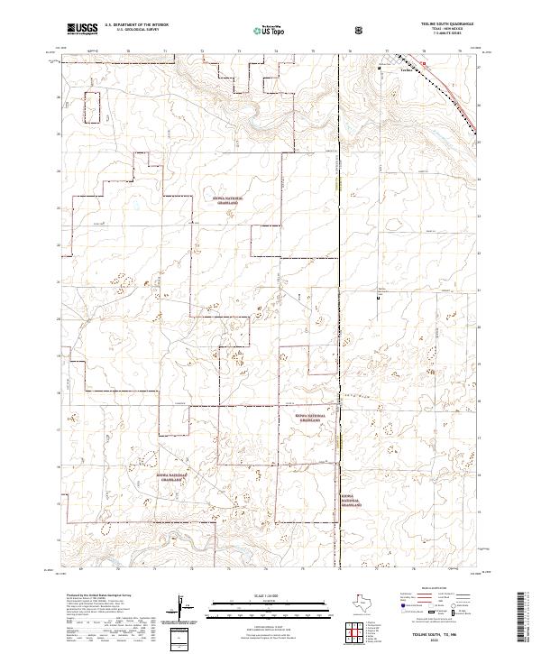 Texline South, TX-NM — USGS 7.5-minute topo (2022)