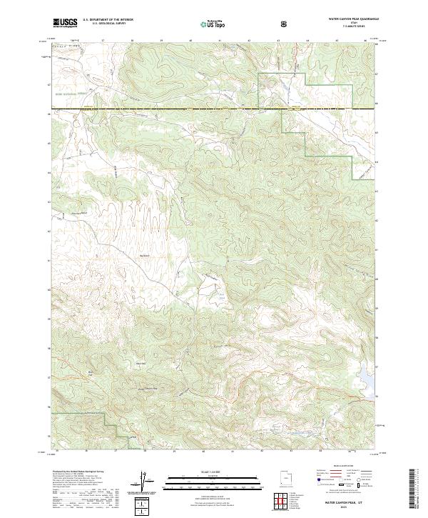 Water Canyon Peak, UT — USGS 7.5-minute topo (2023)