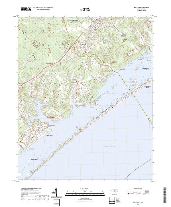 Holly Ridge, NC — USGS 7.5-minute topo (2022)