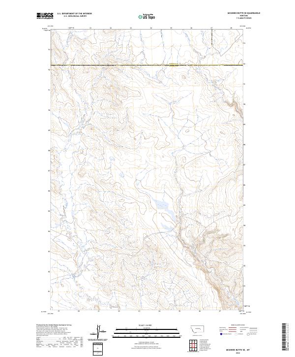 McGinnis Butte SE, MT — USGS 7.5-minute topo (2024)