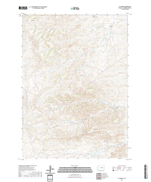 Fly Draw, WY — USGS 7.5-minute topo (2021)