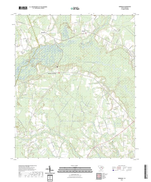 Workman, SC — USGS 7.5-minute topo (2024)