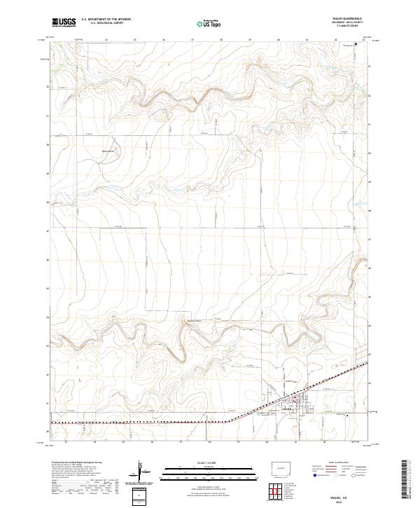 Walsh, CO — USGS 7.5-minute topo (2022)