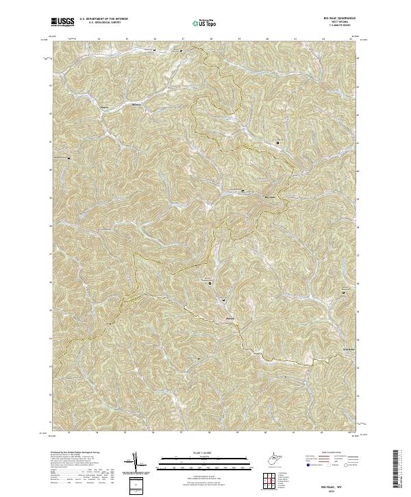 Big Isaac, WV — USGS 7.5-minute topo (2023)