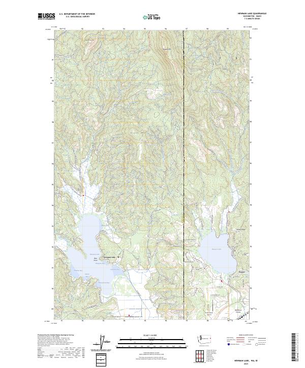 Newman Lake, WA-ID — USGS 7.5-minute topo (2023)