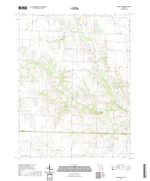 Vandalia Lake, MO — USGS 7.5-minute topo (2021)