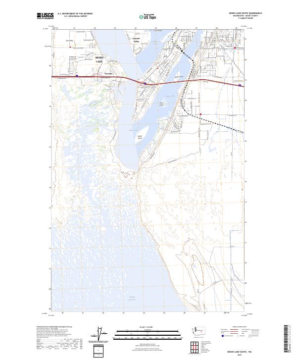 Moses Lake South, WA — USGS 7.5-minute topo (2023)