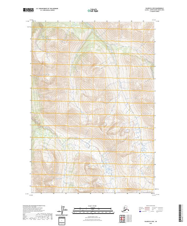 Valdez B-4 NW, AK — USGS 7.5-minute topo (2023)