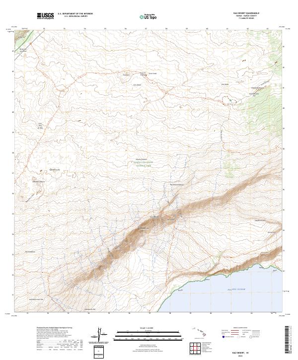 Kau Desert, HI — USGS 7.5-minute topo (2024)